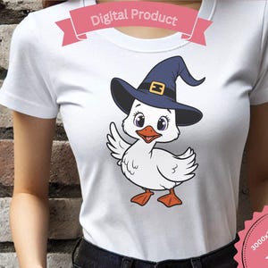 Silly Goose Witch PNG: Spooky Halloween Clipart (3000x3000px)