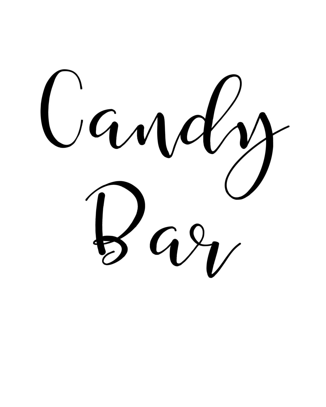 Candy Bar Sign Wedding Birthday Party Anniversary Engagement Etsy