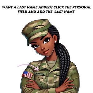 Military Woman Clipart, Fashion girl clipart, Veteran Day clipart, Female troops, Afro girl clipart, Military Female Soldier Illustration
