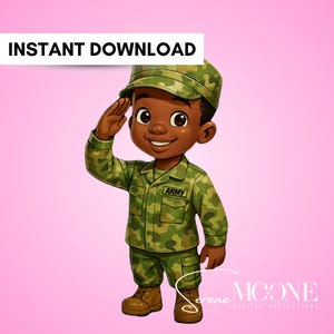 Military Boy Clipart, Fashion boy clipart, Veteran Day clipart, male troops, Afro boy clipart, Military male Soldier Illustration