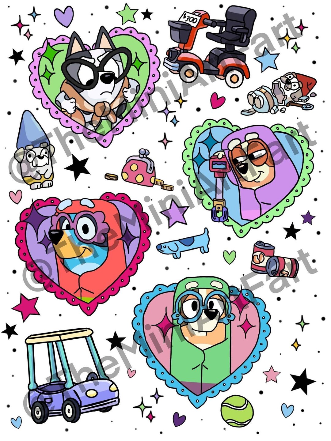 Bluey Grannies Flash Sheet DIGITAL ONLY - Etsy
