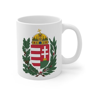 Hungarian coat of Arms, Ceramic Mug 11oz