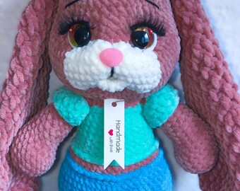 Rabbit → plush toy → xxl → children → toy → baby blanket → teddy → blanket → gift → Handmade