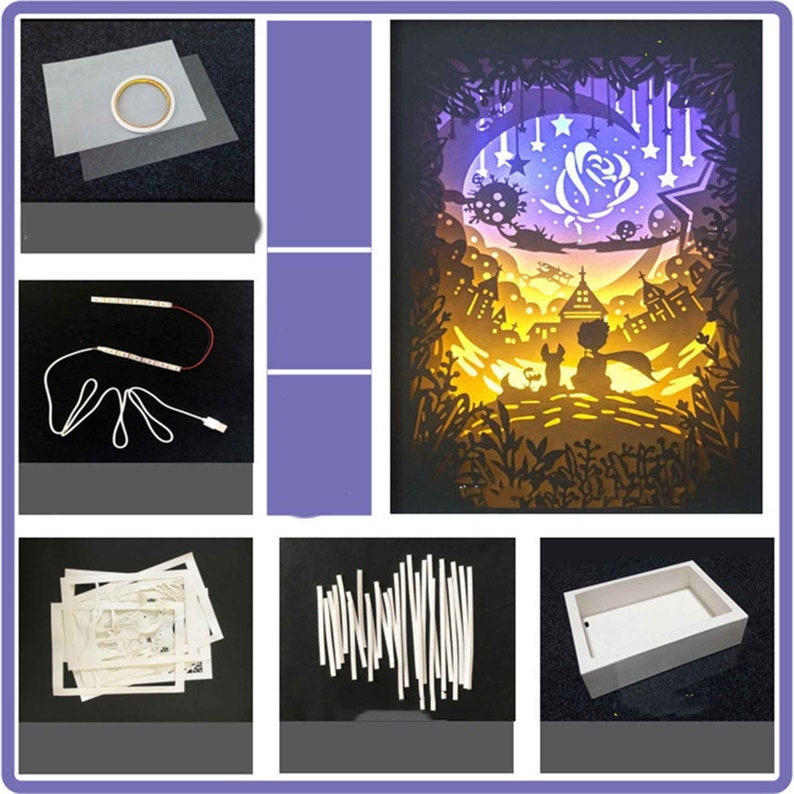 Papercut DIY Lightbox Kit Size A5, Light Box Lamp DIY, 3D Lightbox