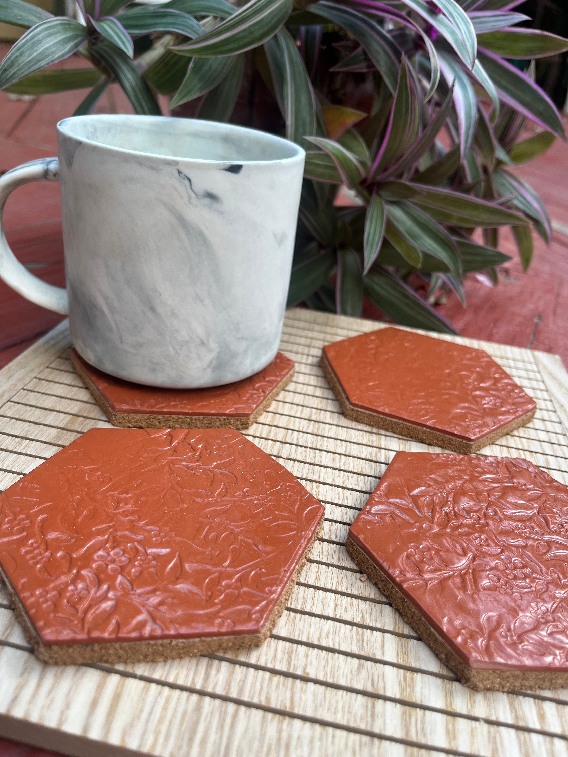 Terracotta Moroccan Tile Coasters 4 Pack by World Market