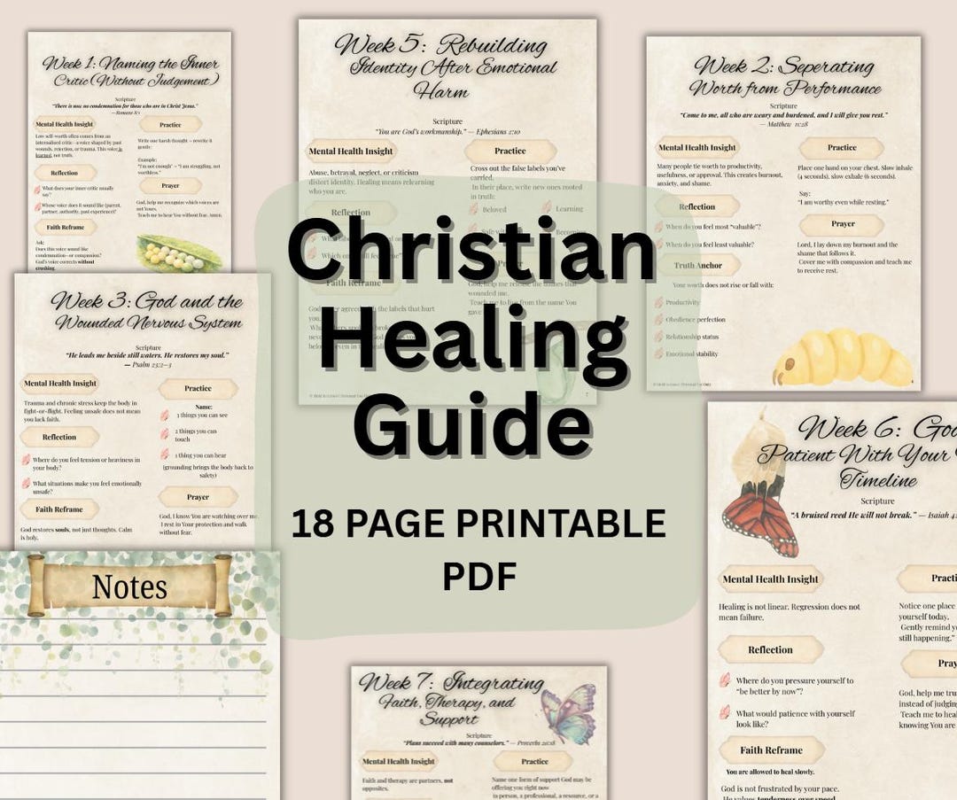 Christian Self-worth Journal Printable PDF | Healing Self-worth