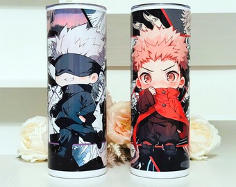 Vaso de 20 oz / Anime / Manga / Kawaii / Lindo / Paja reutilizable