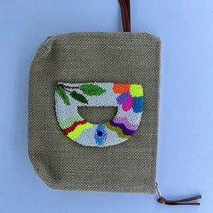 Ultra Slim Modern Clutch with Tassel, Hand bag, Tote bag, Crochet bag, Beach bag, Cosmetic bag, Designer bag, Designer Zipped Party Clutch zdjęcie 3