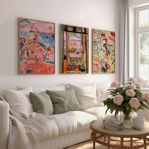 Arte de pared dotado ingenioso matisse wallart Conjunto de impresión de 3 personalizado personalmente matisse arte artístico pared Impresión digital regalo de Navidad padre