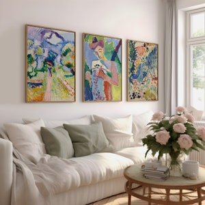 Arte de la pared dotado ingenioso matisse wallart Conjunto de impresión de 3 personalizado personalmente matisse arte pared Impresión digital regalo de Navidad padre