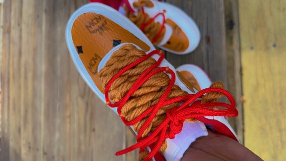 Red mcm sneakers sale