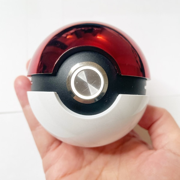 Realistic Light-Up Metal Pokeball Detective Pikachu Prop Replica