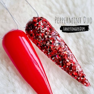 Juego de polvos acrílicos para inmersión Peppermint Duo