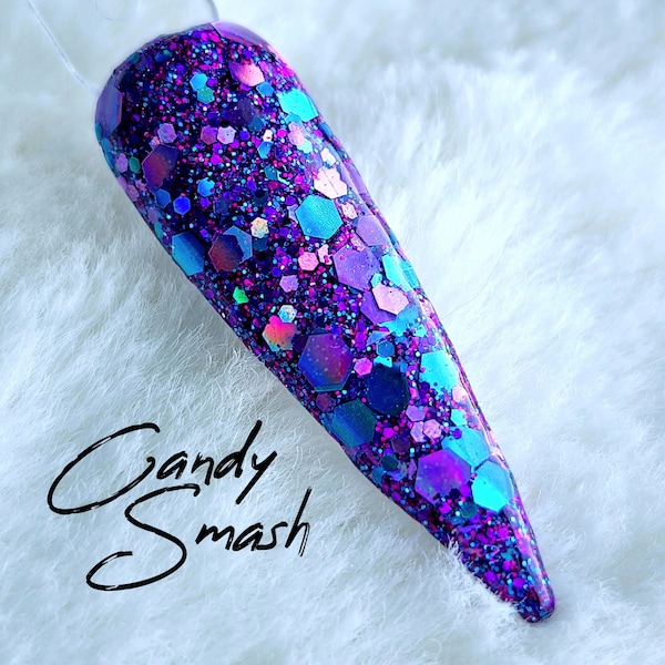 Candy Smash- Glitter Acrylic Dip Powder