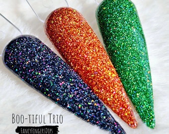 Boo-tiful Trio- Holographic Glitter Acrylic Dip Powder