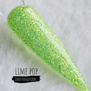 Lime Pop- Glitter Acrylic Dip Powder