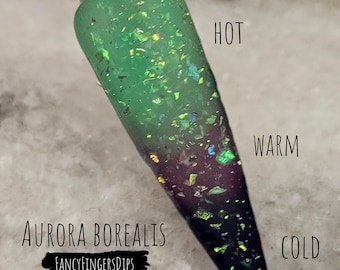 Aurora Borealis- Triple Thermal Acrylic Dip Powder