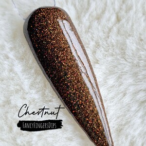 Chestnut- Glitter Acrylic Dip Powder