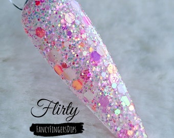 Flirty- Glitter Acrylic Dip Powder