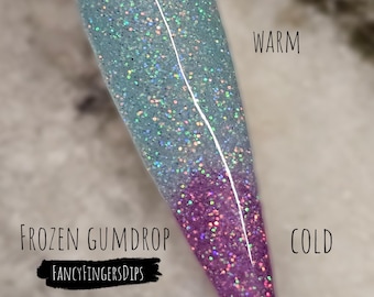 Frozen Gumdrop - Polvo acrílico térmico con purpurina activado por frío *Cambia a 72 grados o menos*