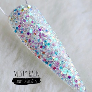 Misty Rain- Glitter Acrylic Dip Powder