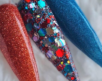 Sparks Fly Trio- Glitter And Shimmer Acrylic Dip Powder