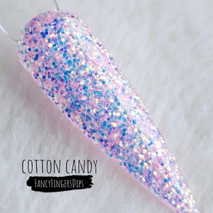 Cotton Candy- Glitter Acrylic Dip Powder