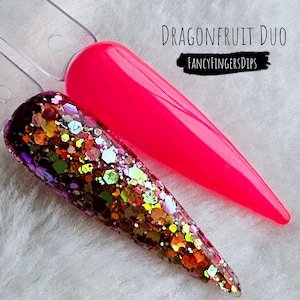 Dragonfruit Duo- Glitter Acrylic Dip Powder