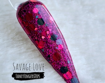 Savage Love- Glitter Acrylic Dip Powder