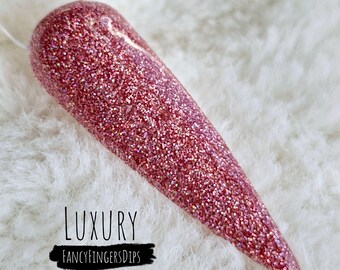 Luxury- Rose Gold Holographic Glitter Acrylic Dip Powder