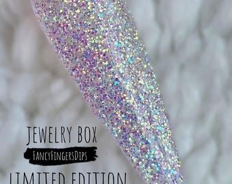 Jewelry Box- Limited Edition Glitter Acrylic Dip Powder