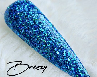 Breezy- Glitter Acrylic Dip Powder