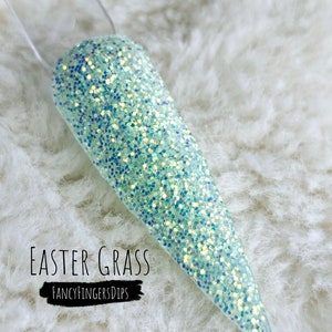 Easter Grass- Pastel Green Glitter Acrylic Dip Powder