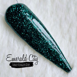 Emerald City- Glitter Acrylic Dip Powder