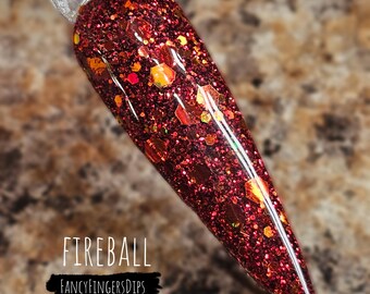 Polvo acrílico con purpurina Fireball
