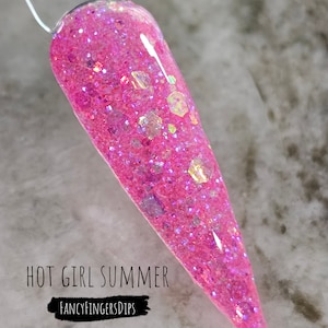 Hot Girl Summer- Glitter Acrylic Dip Powder