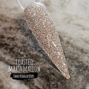 Toasted Marshmallow- Glitter Acrylic Dip Powder