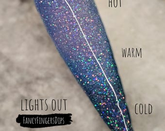 Lights Out- verdreifachen Thermo-Glitter-Acryl-Dip-Pulver