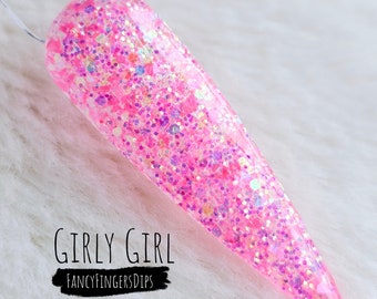 Girly Girl- Glitter Acrylic Dip Powder