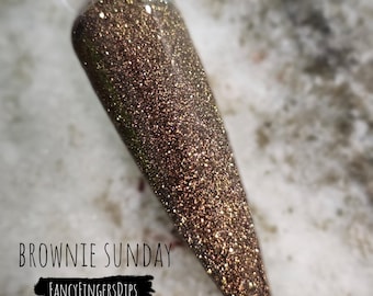 Brownie Sunday- Shimmer Acrylic Dip Powder