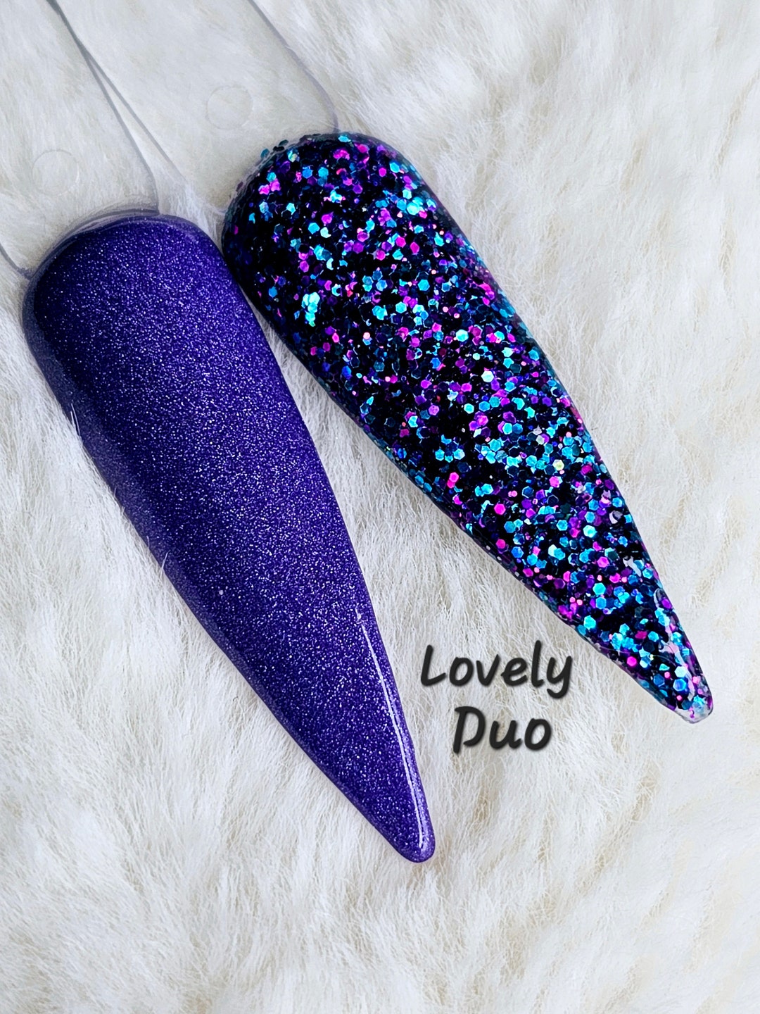 Lovely Duo- Glitter And Shimmer Acrylic Dip Powder