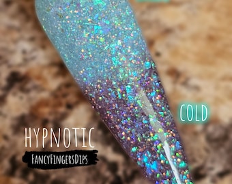Hypnotic - Kallaktiverat termiskt glitter akryldipppulver *Ändrar blågrönt till svart vid 22 grader och kallare*
