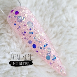 Opal Rose- Glitter Acrylic Dip Powder