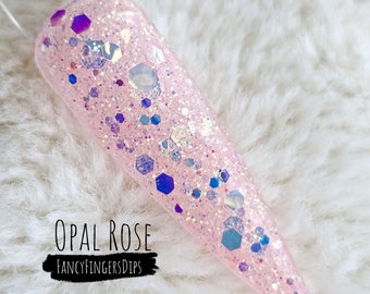 Opal Rose- Glitter Acrylic Dip Powder