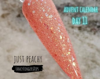 Just Peachy- Glitter And Shimmer Acrylic Dip Powder