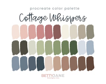 English Cottage Procreate Color Palette: Earthy Tones (Digital Download)