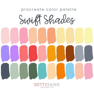 Swift-Inspired Procreate Color Palette | 30+ Dreamy Swatches for Digital Art | Perfect for Swifties