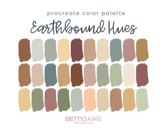 Earthbound Hues Color Palette - 30 Rich Earthy Tones for Digital Art & Design