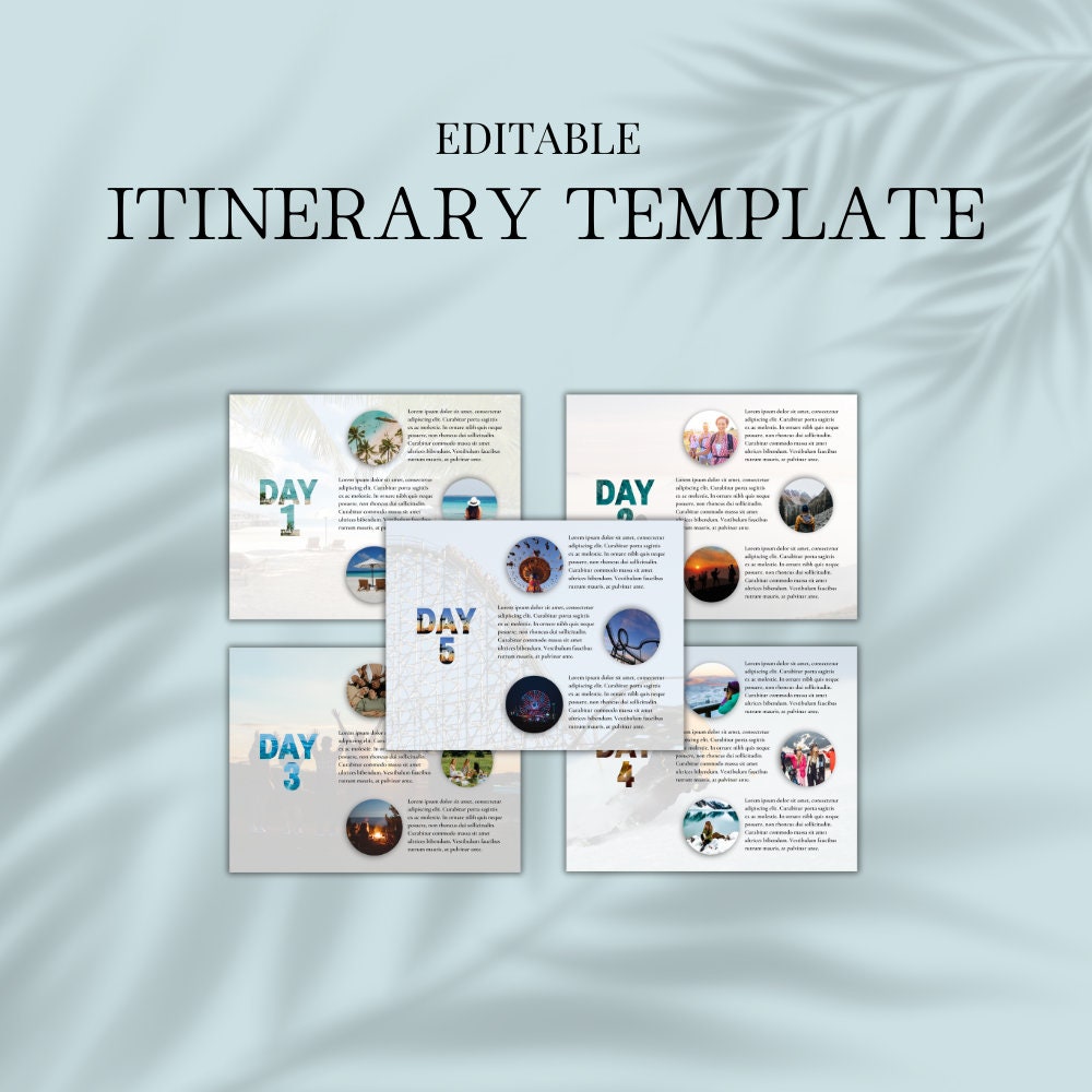 Editable Itinerary Template - Etsy