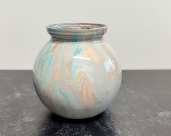 Pastel Peach & Mint small vase